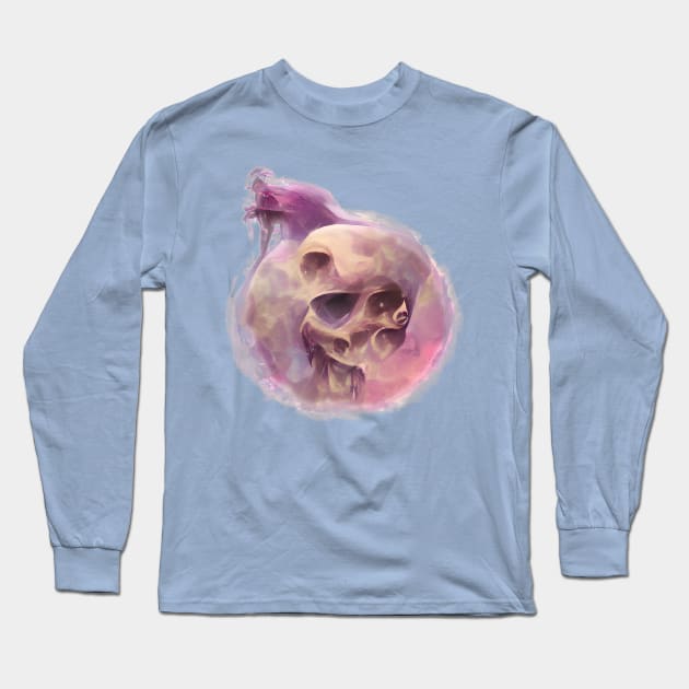 Abstraction, planet, skull Long Sleeve T-Shirt by Mammoths